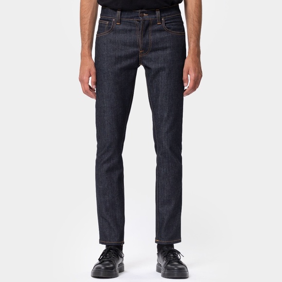 Men’s Nudie Jeans Grim Tim Dry Navy - Picture 1 of 12